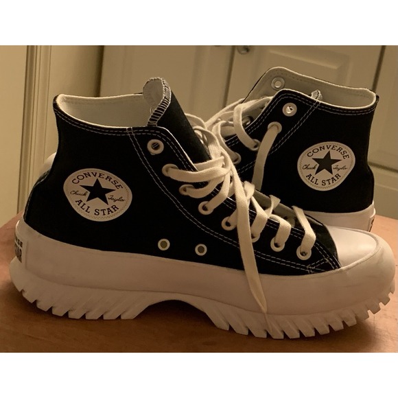 Converse Chuck Taylor All Star Lugged 2.0 High Black White 2022 Men's 7 Woman 9 - Picture 6 of 9